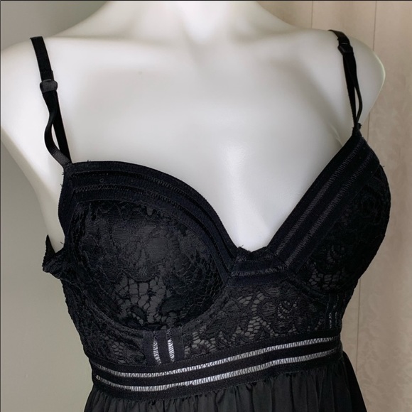 Sexy little black lace mini women’s nighty large - Picture 4 of 5